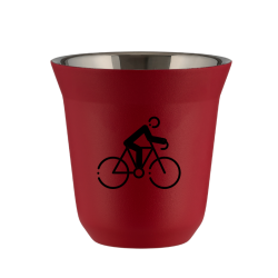 Cup 240 ml RED "Cycling 3 (black)"