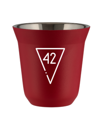 Kubek 240 ml CZERWONY "42 (biały)" Kubek 240 ml CZERWONY "42 (biały)"