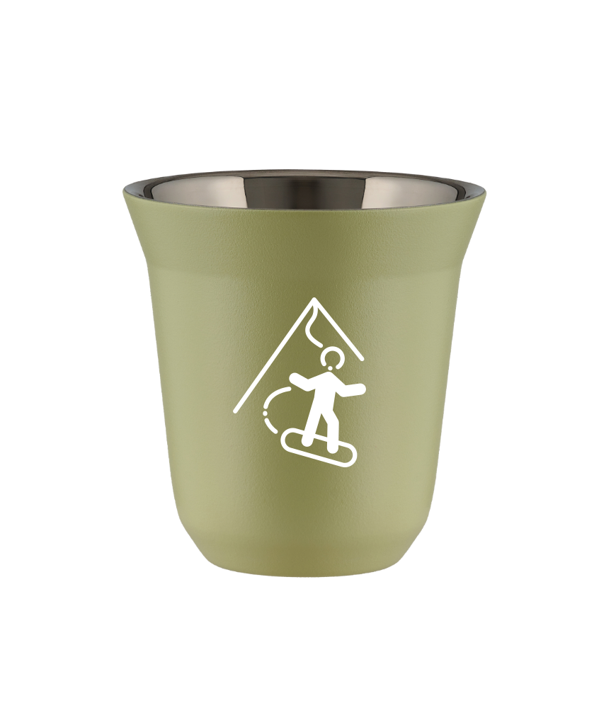 Kubek 240 ml PISTACJOWY "Snowboard (biały)"