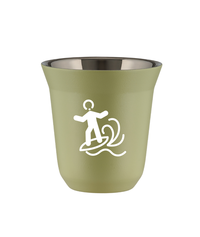 Kubek 240 ml PISTACJOWY "Windsurfing (biały)"