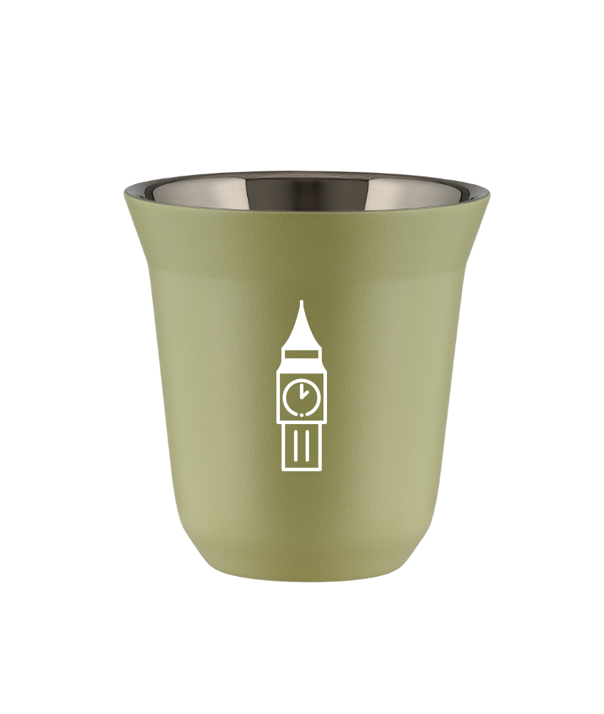 Kubek 240 ml PISTACJOWY "BIG BEN (biały)"