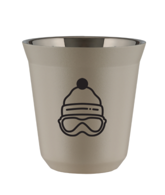 Kubek natural beige 240 ml, CZAPKA (czarny)