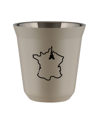 Kubek 240 ml BEŻOWY "Francja (czarny)" Kubek 240 ml BEŻOWY "Francja (czarny)"