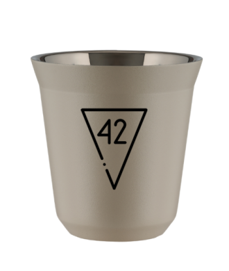 Kubek 240 ml BEŻOWY "42 (czarny)" Kubek 240 ml BEŻOWY "42 (czarny)"