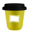 Kubek canary yellow 240 ml, FLAGA POLSKI (bialy) z pokrywka czarna kubek termiczny na kawe | 85,00 zł