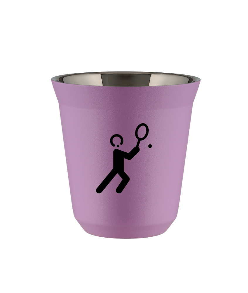 Kubek 240 ml LILIOWY "Tenis 1 (czarny)"