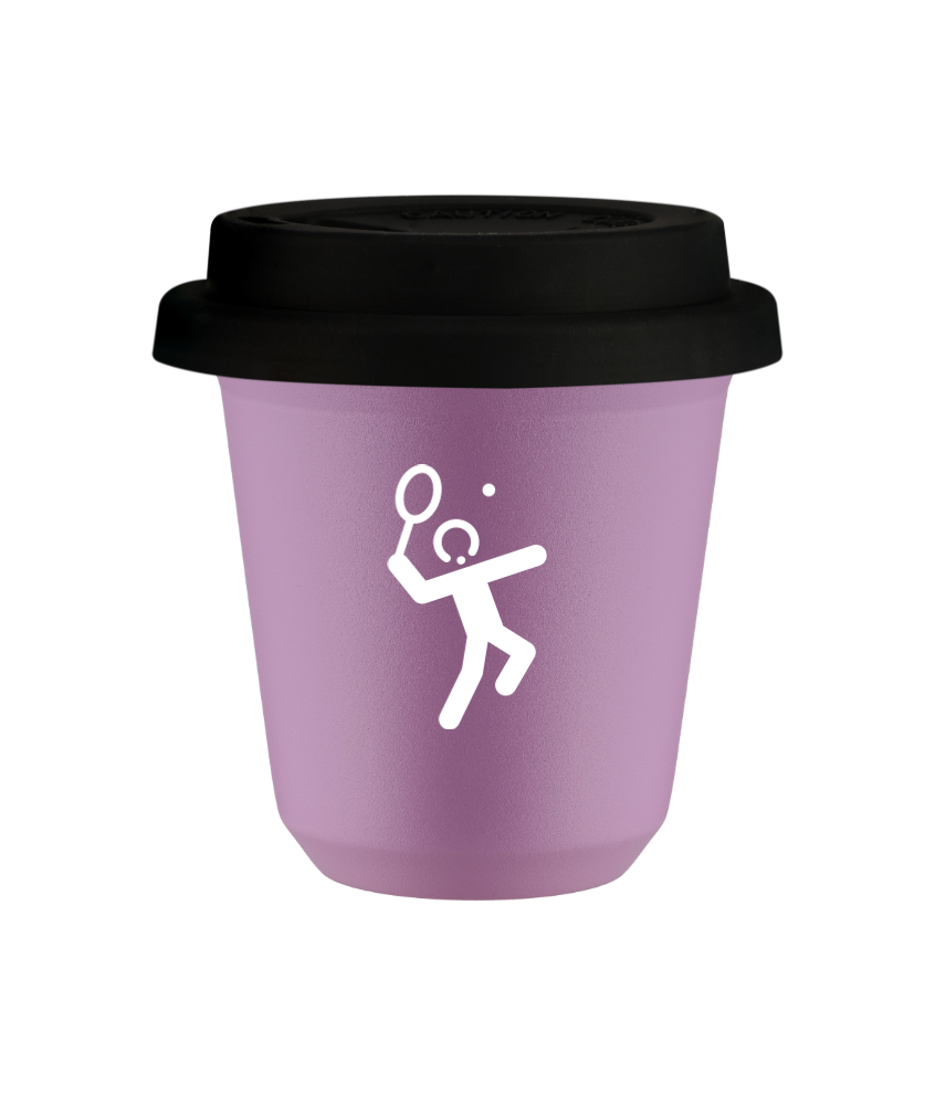 Kubek liliowy 240 ml, TENIS 2 (bialy) z pokrywka czarna kubek termiczny na kawe | 80,00 zł Kubek liliowy 240 ml, TENIS 2 (bialy) z pokrywka czarna kubek termiczny na kawe | 80,00 zł