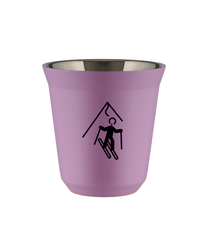 Kubek 240 ml LILIOWY "Narciarstwo (czarny)"