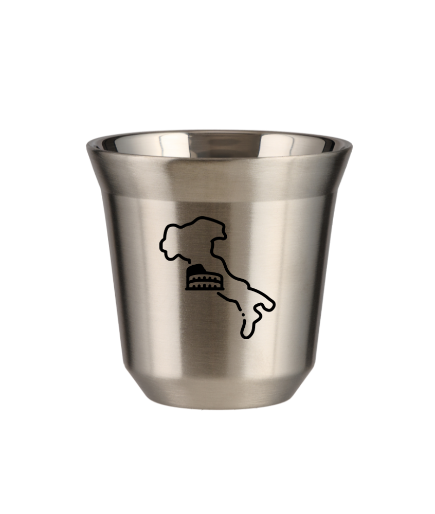 Kubek 80 ml SREBRNY "Włochy"