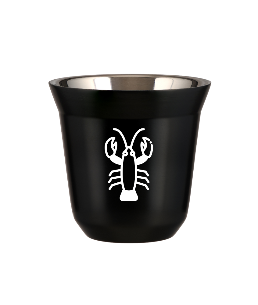 Kubek 80 ml CZARNY "Rak (biały)"