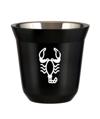 Kubek 80 ml CZARNY "Skorpion (biały)" Kubek 80 ml CZARNY "Skorpion (biały)"