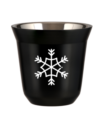 Kubek 80 ml CZARNY "Śnieżynka (biały)" Kubek 80 ml CZARNY "Śnieżynka (biały)"