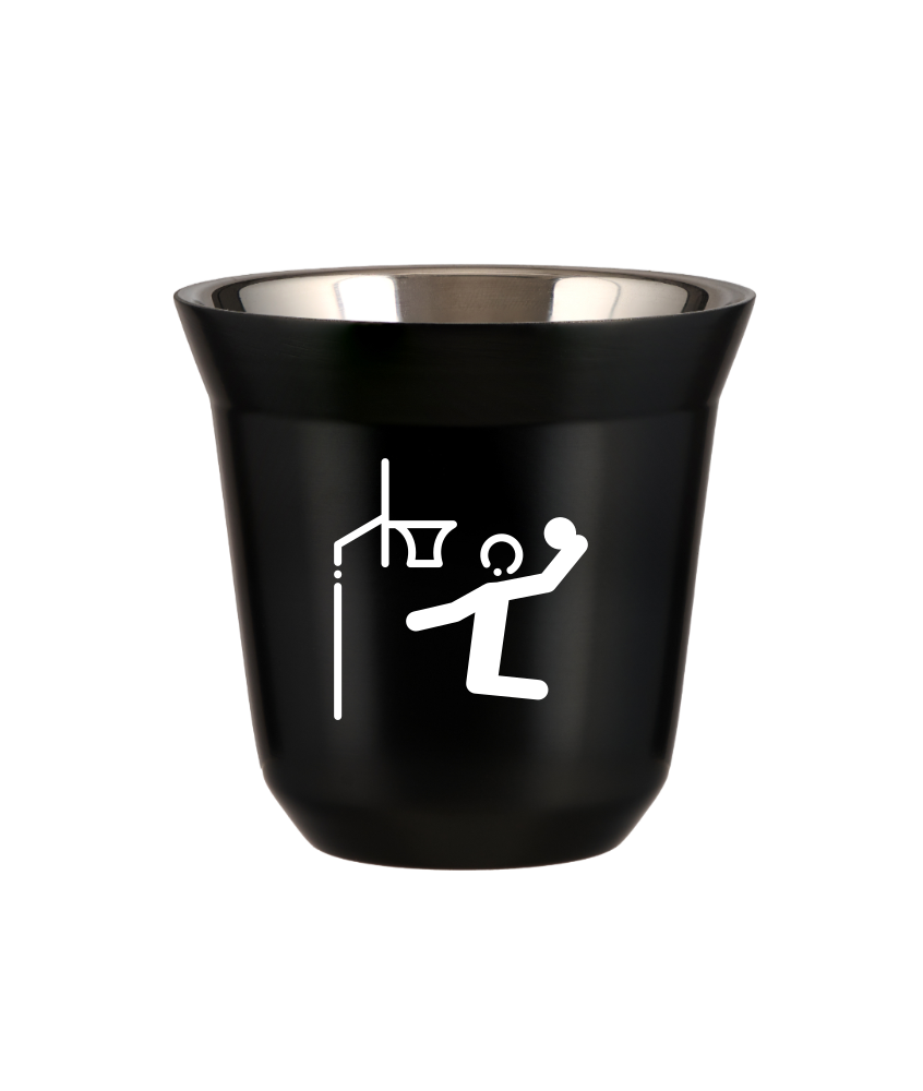 Kubek 80 ml CZARNY "Koszykówka (biały)"