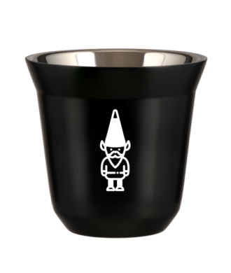 Kubek 80 ml CZARNY "Krasnal 1 (biały)" Kubek 80 ml CZARNY "Krasnal 1 (biały)"