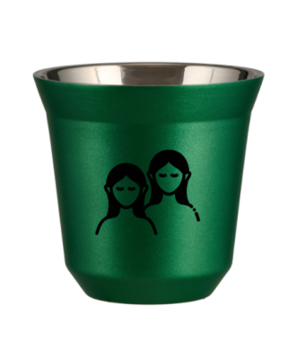 Kubek 80 ml ZIELONY METALIC "Bliźnięta (czarny)" Kubek 80 ml ZIELONY METALIC "Bliźnięta (czarny)"