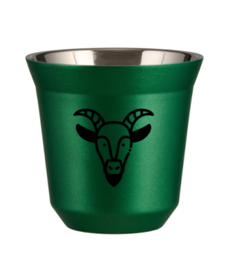 Kubek 80 ml ZIELONY METALIC "Koziorożec (czarny)" Kubek 80 ml ZIELONY METALIC "Koziorożec (czarny)"