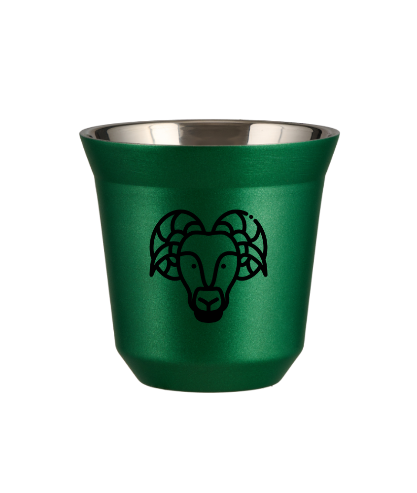 Kubek 80 ml ZIELONY METALIC "Baran"