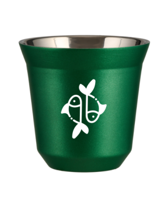 Kubek 80 ml ZIELONY METALIC "Ryby (biały)" Kubek 80 ml ZIELONY METALIC "Ryby (biały)"