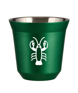 Kubek 80 ml ZIELONY METALIC "Rak (biały)" Kubek 80 ml ZIELONY METALIC "Rak (biały)"