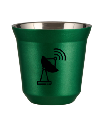 Kubek 80 ml ZIELONY METALIC "Antena (czarny)" Kubek 80 ml ZIELONY METALIC "Antena (czarny)"