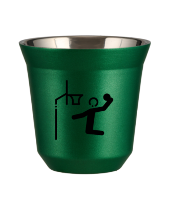 Kubek 80 ml ZIELONY METALIC "Koszykówka" Kubek 80 ml ZIELONY METALIC "Koszykówka"