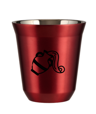 Kubek 80 ml CZERWONY METALIC "Wodnik" Kubek 80 ml CZERWONY METALIC "Wodnik"