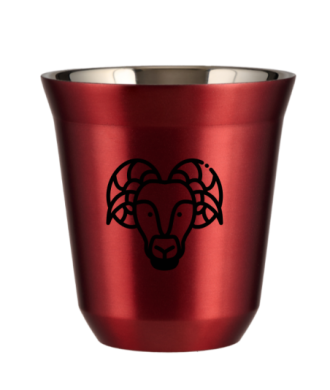 Kubek 80 ml CZERWONY METALIC "Baran" Kubek 80 ml CZERWONY METALIC "Baran"