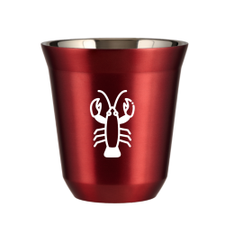 Cup 80 ml METALLIC RED "Cancer (white)"