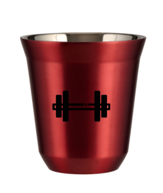 Kubek 80 ml CZERWONY METALIC "Sztanga" Kubek 80 ml CZERWONY METALIC "Sztanga"