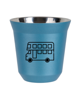 Kubek jasnoniebieski 80 ml, AUTOBUS