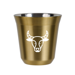Cup 80 ml GOLD "Taurus (white)"