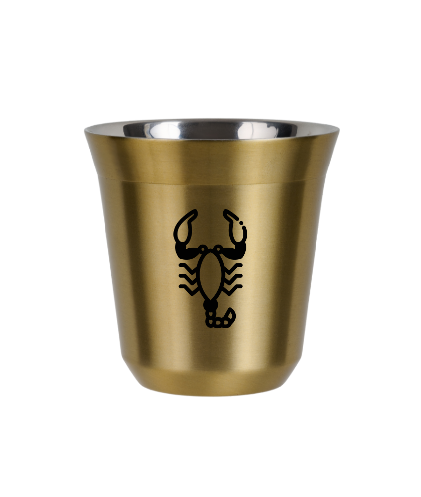 Kubek zloty 80 ml, SKORPION (czarny) kubek termiczny na kawe | 65,00 zł
