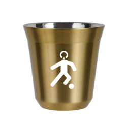 Cup 80 ml GOLD "Football (white)"