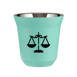 Cup 80 ml TURQUOISE "Libra (black)"