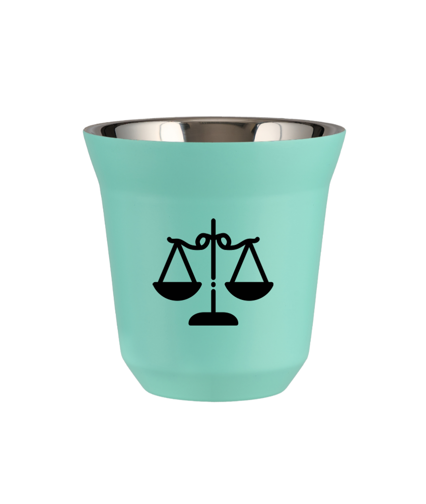 Cup 80 ml TURQUOISE "Libra (black)"