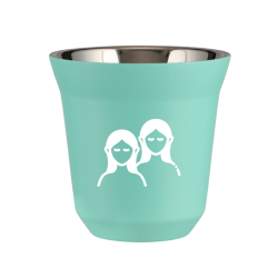 Cup 80 ml TURQUOISE "Gemini (white)"
