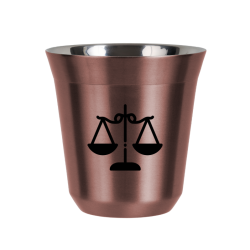 Cup 80 ml ROSE GOLD "Libra (black)"