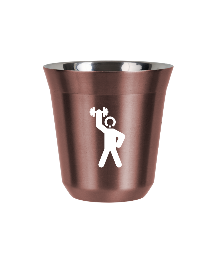 Cup 80 ml ROSE GOLD "Strongman 2 (white)"