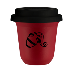 Cup 80 ml RED "Aquarius (black)", with black lid