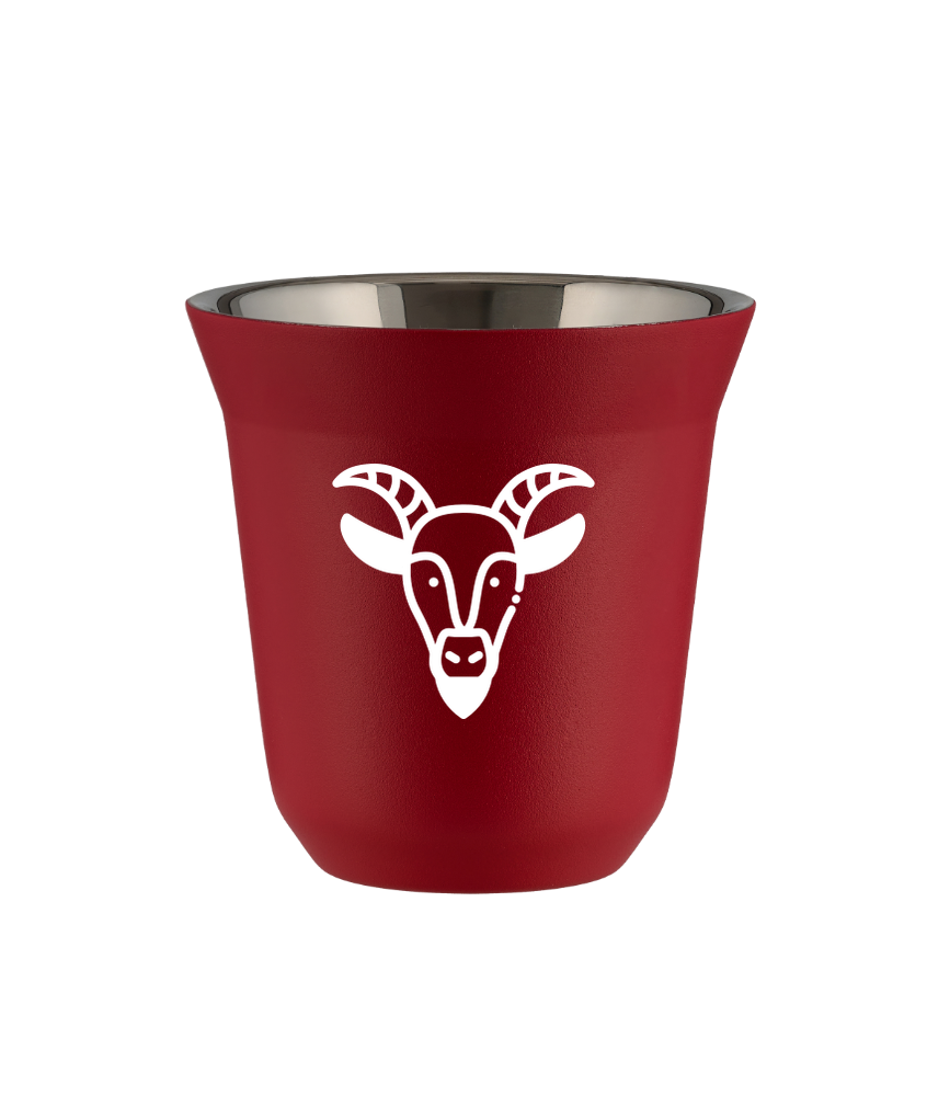 Cup 80 ml RED "Capricorn (white)"
