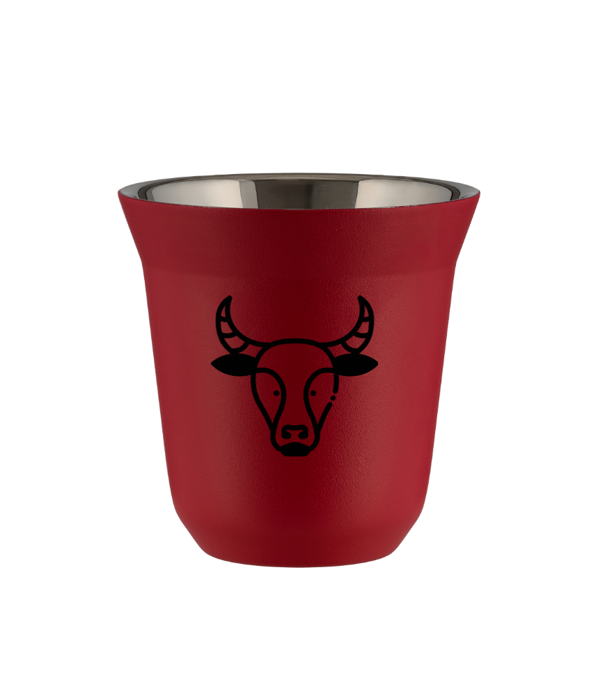 Cup 80 ml RED "Taurus (black)"