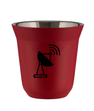 Kubek czerwony mat 80 ml, ANTENA kubek termiczny na kawe | 65,00 zł