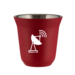 Cup 80 ml RED "Antenna (white)"
