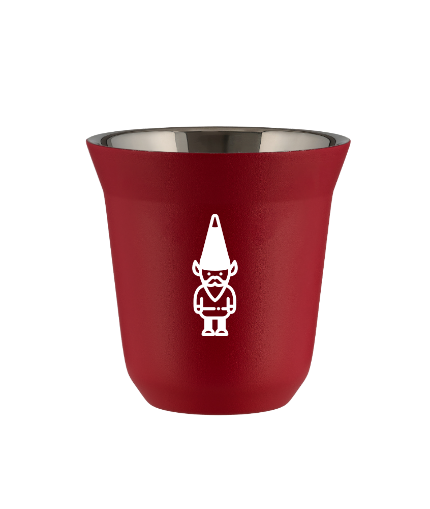 Cup 80 ml RED "Dwarf 1 (white)"