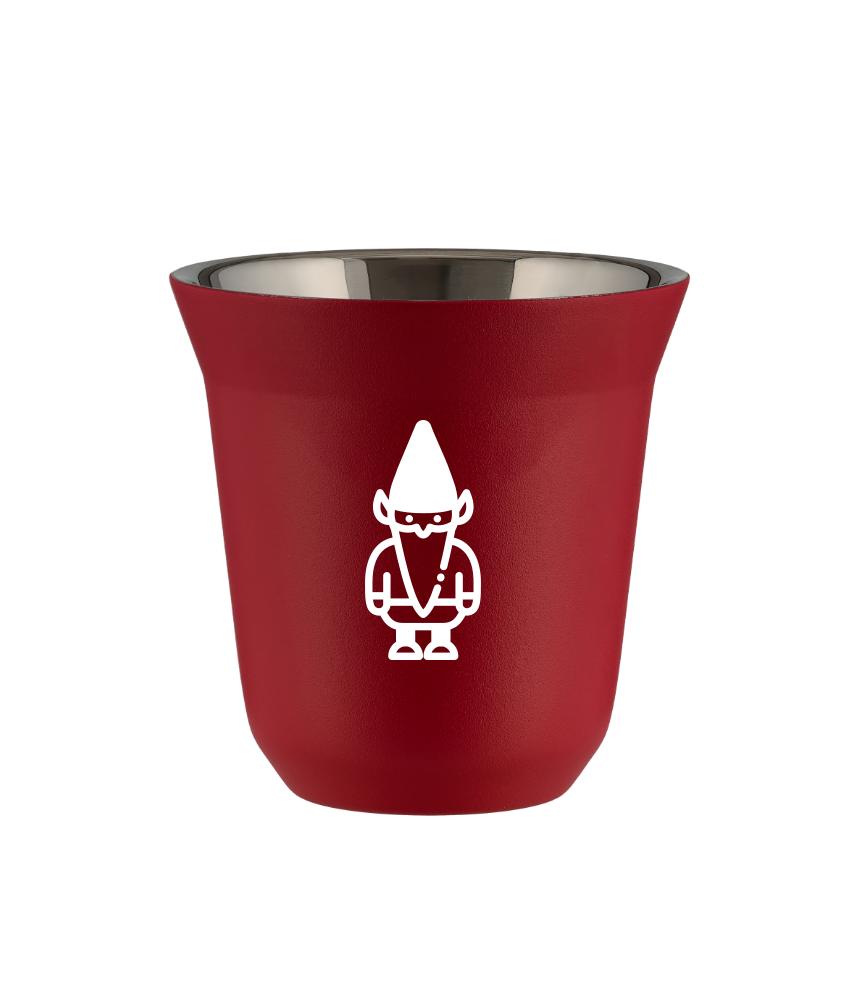 Cup 80 ml RED "Dwarf 2 (white)"