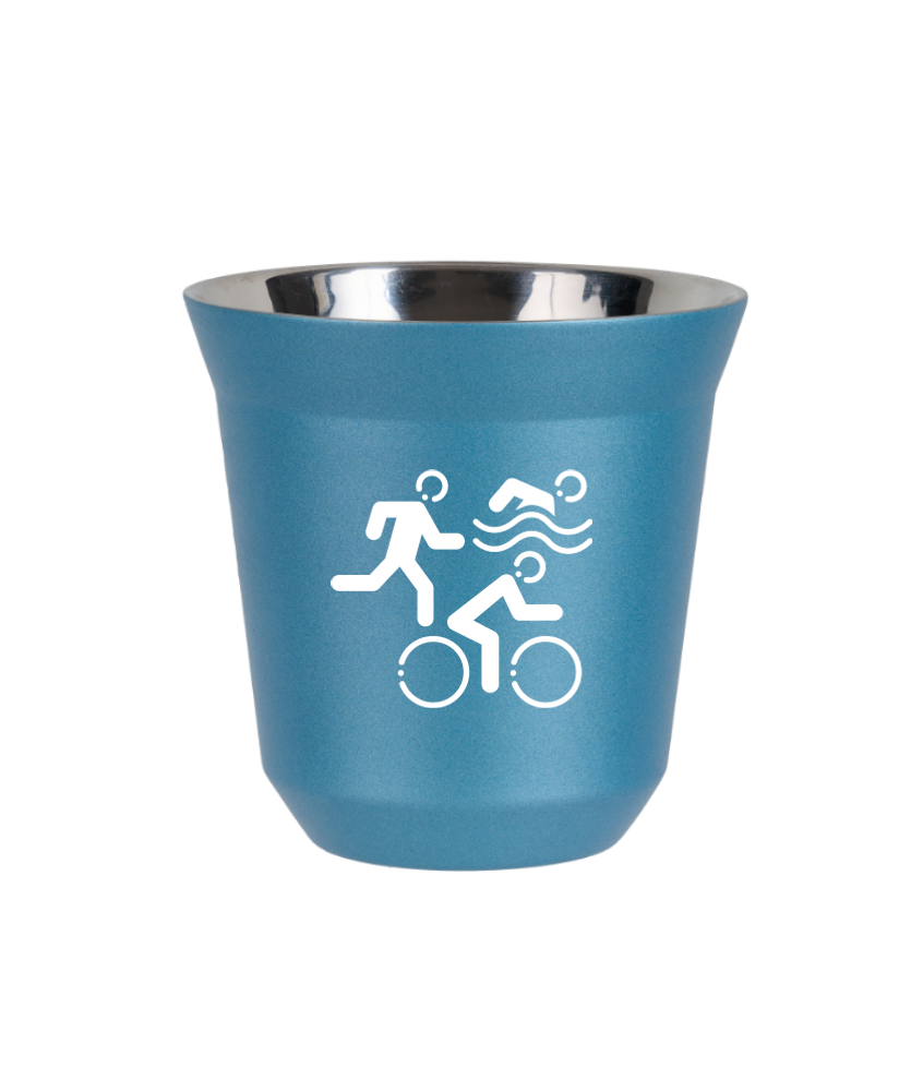 Kubek jasnoniebieski 80 ml, SPORTY (bialy) kubek termiczny na kawe | 65,00 zł Kubek jasnoniebieski 80 ml, SPORTY (bialy) kubek termiczny na kawe | 65,00 zł