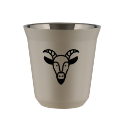 Cup 80 ml BEIGE "Capricorn (black)"