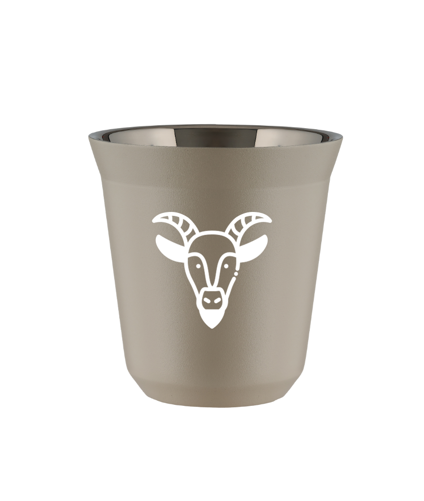 Cup 80 ml BEIGE "Capricorn (white)"