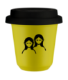 Kubek canary yellow 80 ml, BLIZNIETA z pokrywka czarna kubek termiczny na kawe | 70,00 zł