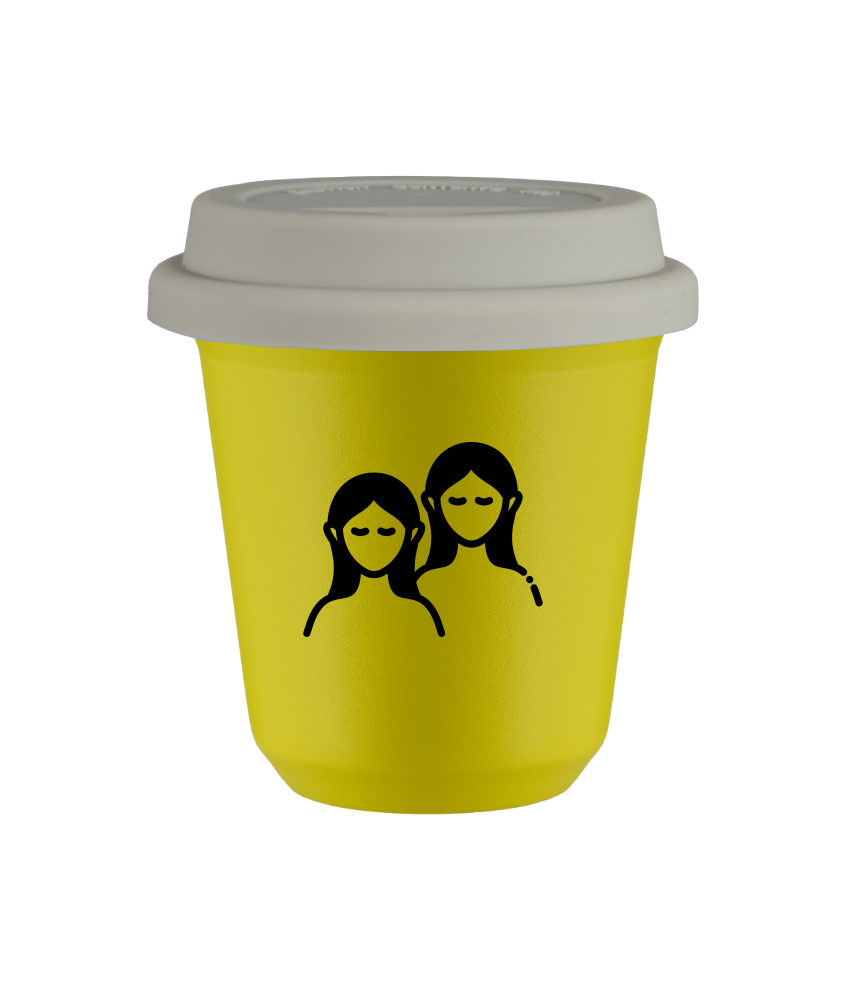 Kubek canary yellow 80 ml, BLIZNIETA z pokrywka biala kubek termiczny na kawe | 70,00 zł Kubek canary yellow 80 ml, BLIZNIETA z pokrywka biala kubek termiczny na kawe | 70,00 zł